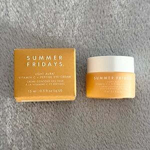 NIB Full Size Summer Fridays Light Aura Vitamin C + Peptide Eye Cream 0.5 oz
